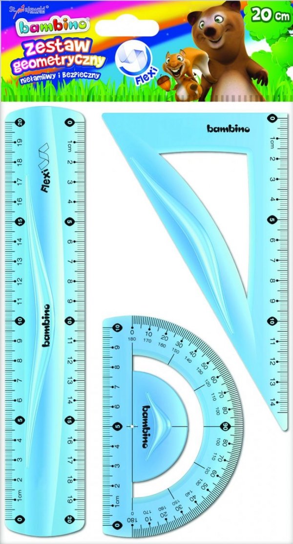 Zestaw geometryczny FLEXI 3 elementy 20 cm BAMBINO (03141)