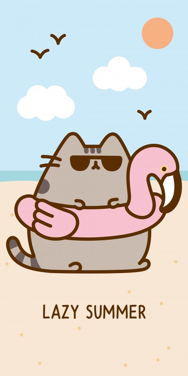 Ręcznik plażowy kąpielowy PUSHEEN kot kotek 70 x 140 cm (PTC224061)