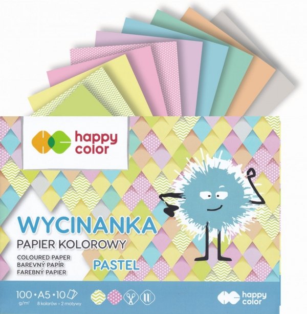 Papier kolorowy wycinanka A5 PASTEL Happy Color (41495)
