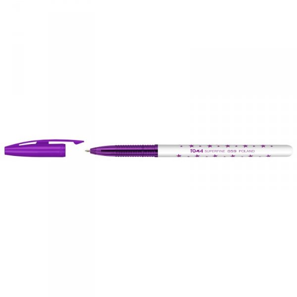 Długopis w gwiazdki 0,5 mm TOMA, fioletowy (TO-059-65)