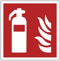 Znak gaśnica F01 (PF) 150x150 