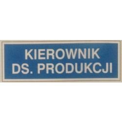 Znak KIEROWNIK DS. PRODUKCJI 801-65 F.Z.