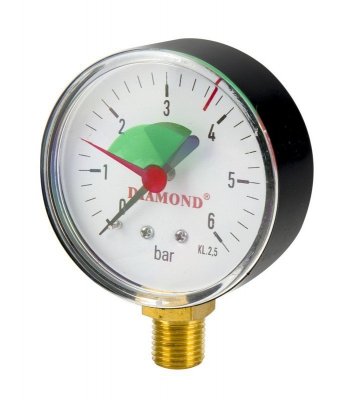MANOMETR TECHNICZNY ŚR. 63MM 0-4 BAR GW 1/4&#039;