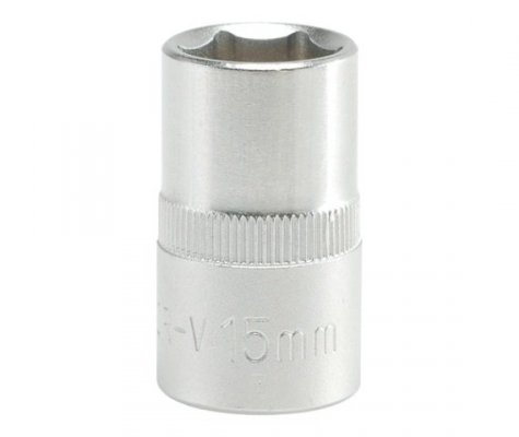 NASADKA KRÓTKA 6-KĄTNA CHROMOWANA 1/2&#039;&#039; 15MM
