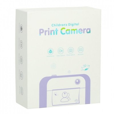Aparat fotograficzny natychmiastowy drukarka termiczna + wkłady karta 32GB różowy
