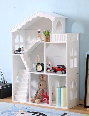 Regał na książki dla dzieci półka domek na zabawki 2w1 LULILO CALLA 116cm XXL