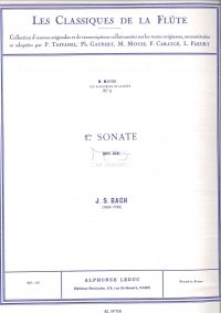 BACH J.S.: Sonata h-moll  nr 1 na flet i fortepian BWV1030 Les Classiques de la Flute