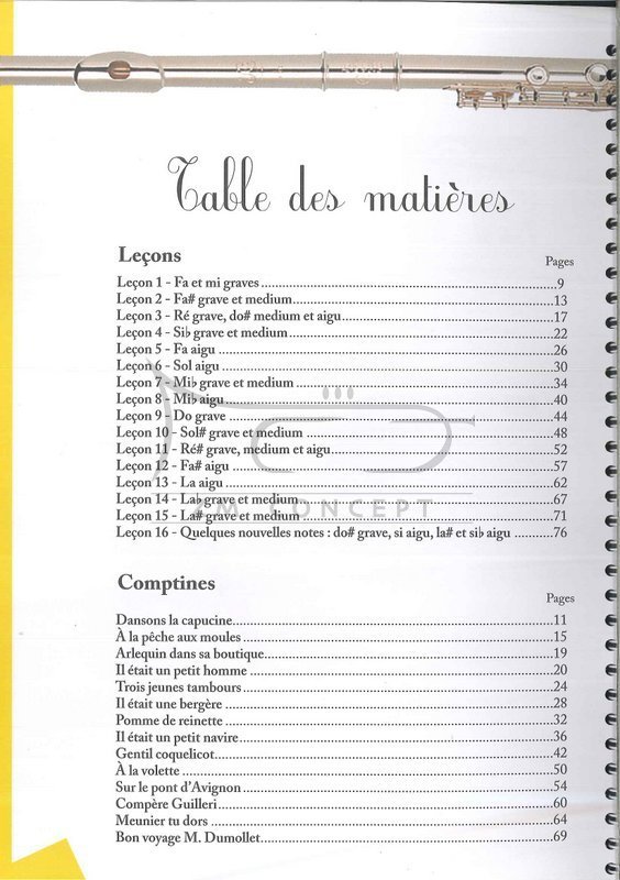 Sarrien-Perrier Annick: La 2eme Methode du Tout Petit Flute,  (Szkoła Gry na flecie poprzecznym cz. 2)