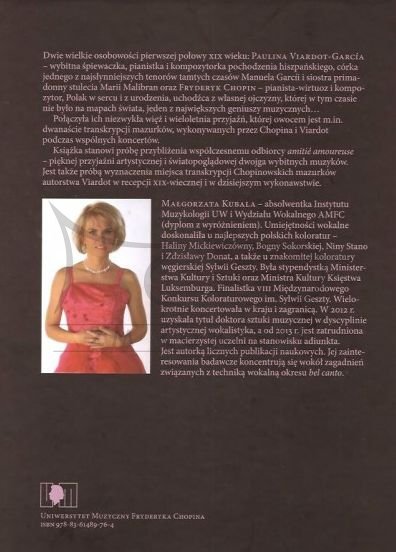 Kubala Magłorzata, Dwanaście mazurków Chopina w transkrypcji Pauliny Viardot : muzyczne aspekty fascynującej amitié amoureuse
