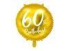 Balon foliowy 60th Birthday, złoty, 45cm
