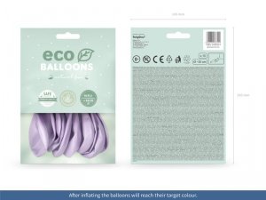 Balony Eco 26cm metalizowane, liliowy (1 op. / 10 szt.)