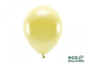 Balony Eco 26cm metalizowane, jasny złoty (1 op. / 10 szt.)