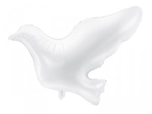 Balon foliowy Gołąb, biały, 77x66cm