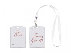 Identyfikator Team Bride, 8,7x12,5cm (1 karton / 50 op.) (1 op. / 4 szt.)