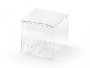 Pudełeczka kwadratowe, transparentne, 5x5x5cm (1 op. / 10 szt.)