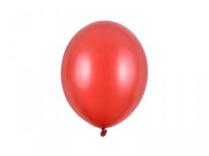 Balony Strong 27cm, Metallic Poppy Red (1 op. / 10 szt.)