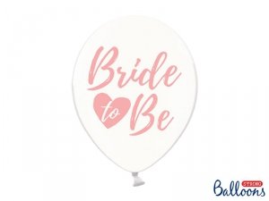 Balony 30cm, Bride to be, Crystal Clear (1 op. / 6 szt.)