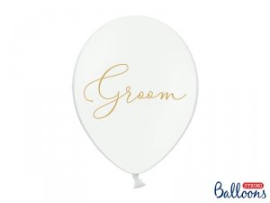 Balony 30cm, Groom, Pastel Pure White (1 op. / 50 szt.)