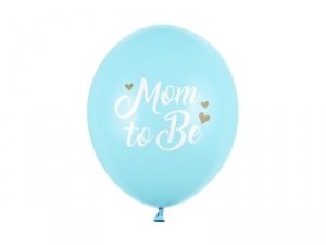 Balony 30 cm, Mom to Be, Pastel Light Blue (1 op. / 6 szt.)
