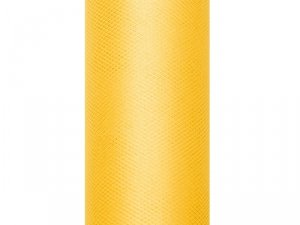 Tiul gładki, żółty, 0,3 x 9m