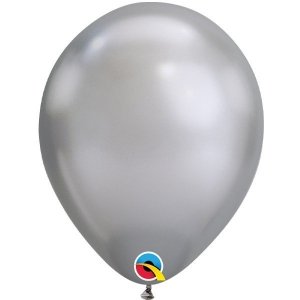 Balony QL 11 cali, chrom srebrne 1 szt.