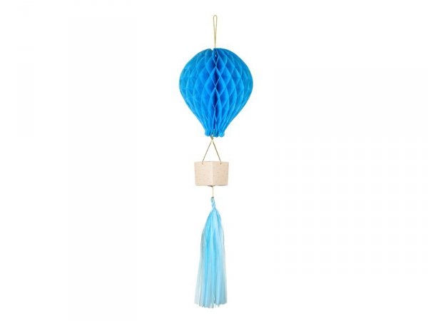 Dekoracja bibułowa Balon, niebieski (1 karton / 48 szt.)