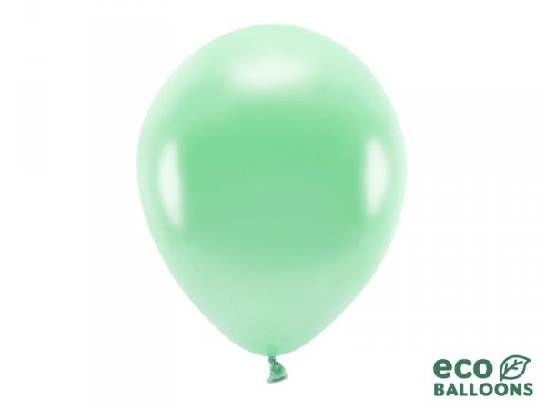 Balony Eco 30cm metalizowane, mięta (1 op. / 100 szt.)