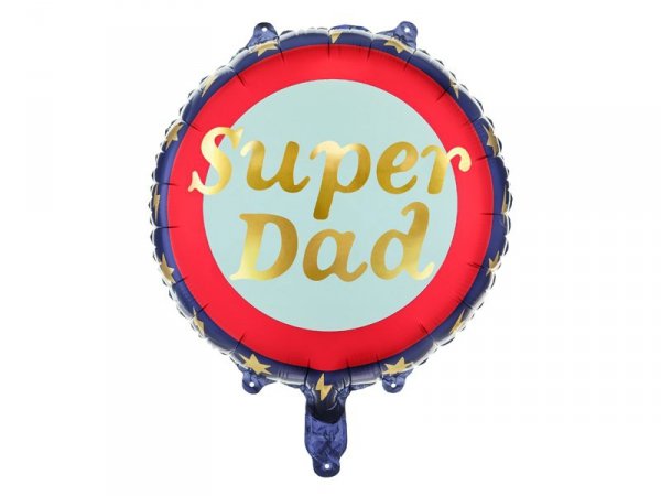 Balon foliowy Super Dad, 45 cm, mix