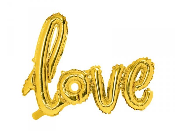 Balon foliowy Love, złoty, 73x59cm