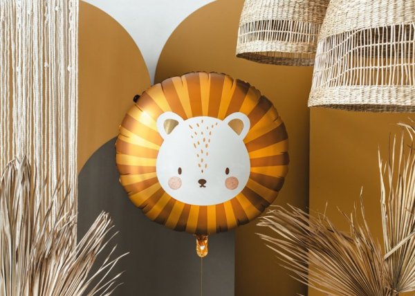 Balon foliowy Lew, 70x67 cm, mix