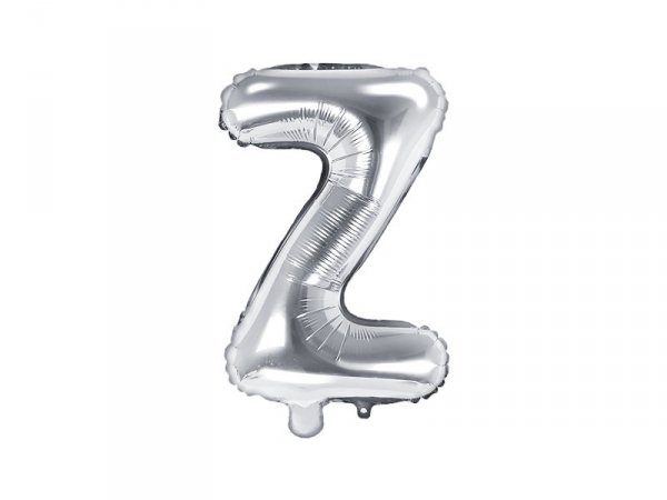 Balon foliowy Litera ''Z'', 35cm, srebrny