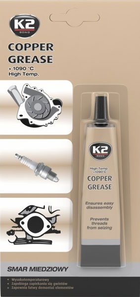 K2 B401 COPPER GREASE Smar miedziowy przeciw zapiekaniu się gwintów 20g
