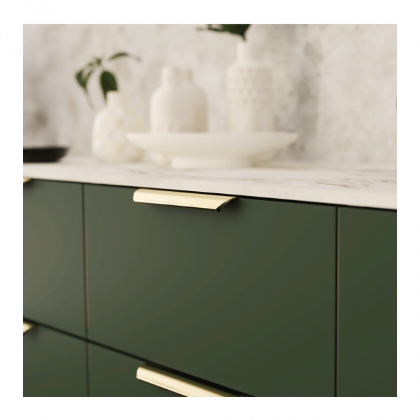 Uchwyt krawędziowy LEON 500mm Złoty szczotkowany