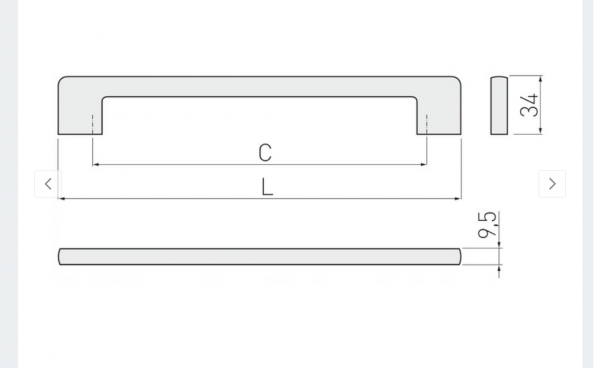 Uchwyt CRA14 320mm Chrom