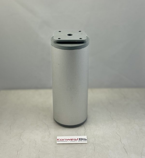 Nóżka meblowa okrągła fi60mm 150mm Aluminium