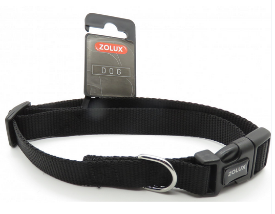Zolux Obroża taśma 40^50cm 20mm czarna*