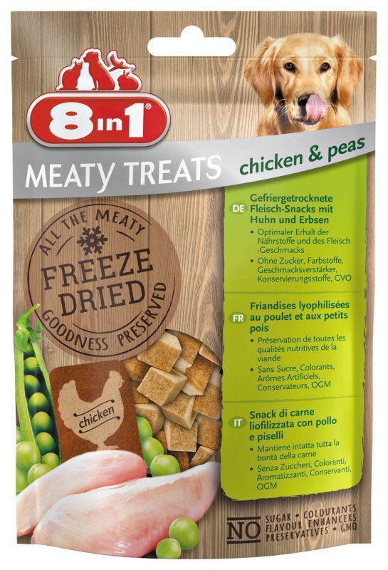 8in1 Przysmak dla psa Freeze Dried Chicken Peas 50g
