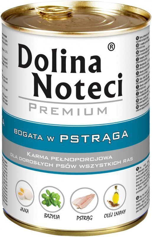 Dolina Noteci pstrąg puszka dla psa 400g