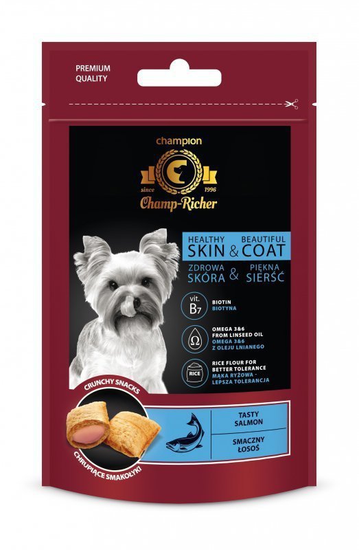 Champ-Richer Skóra i sierść 90g z łososiem