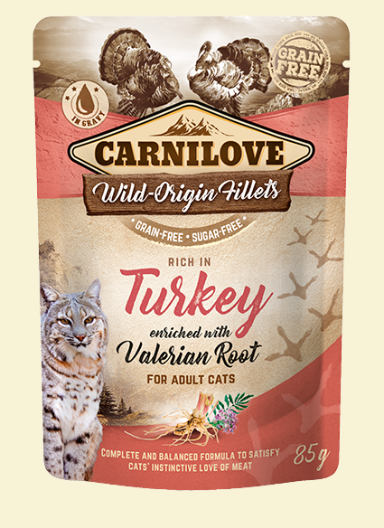 Carnilove Cat Pouch Turkey &amp; Valerian 85g