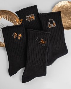 Skarpety Magnetis QR5008 Panterka bezuciskowe