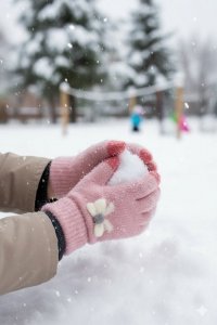 Rękawiczki Noviti RZ069 dziewczęce Puszyste