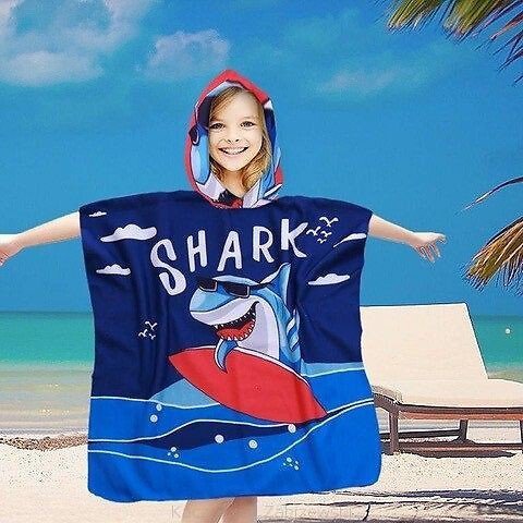 PonchoCotton World Plażowe Dziecięce z kapturem 60x60