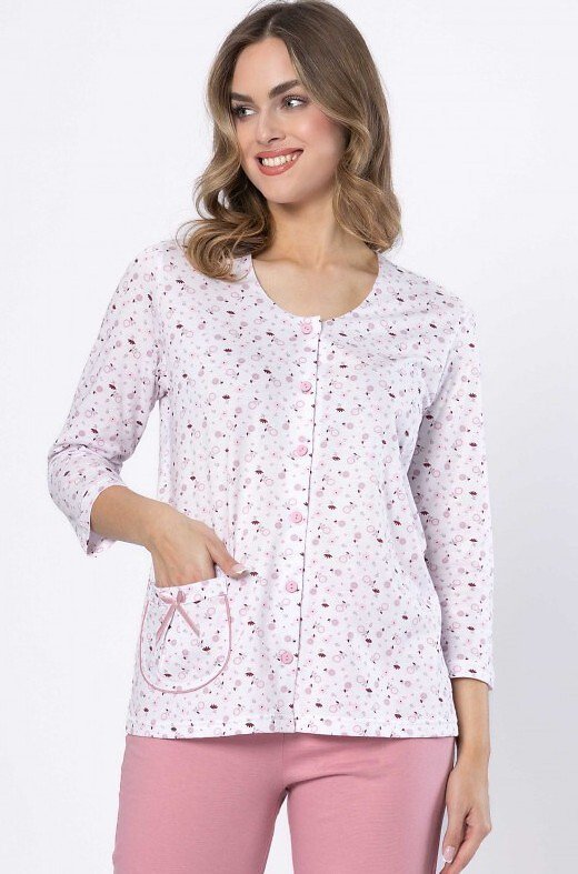 Piżama Leveza 1636 Dobrusia 3/4 M-2XL rozpinana
