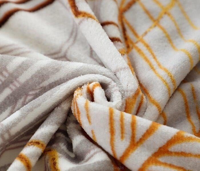 Komplet pościeli Cotton World Polarowa/Welur Kolorowy Wzór SHY 160x200