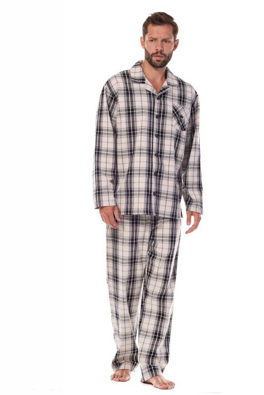 Piżama L&L 2471 Ben dł/r M-3XL męska rozpinana