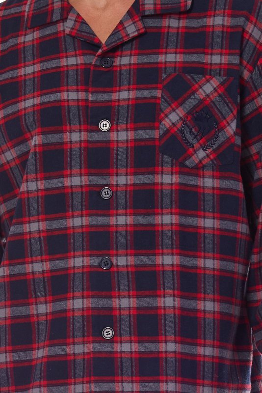 Piżama L&L 2471 Ben dł/r M-3XL męska rozpinana