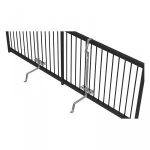 Komplet konstrukcji balkonowej (2 sztuki) montaż z odchyleniem 15stopni od płaszczyzny balustrady. Wymiar podany dla jednej sztuki.