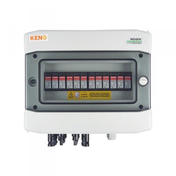 Rozdzielnica przyłączeniowa DC z ogranicznikiem przepięć 1000V typu 1+2, 4x łańcuch PV, 4x MPPT