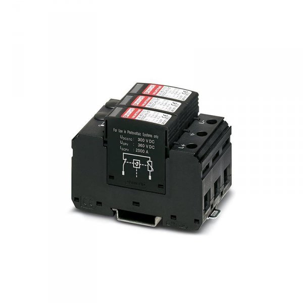 Ogranicznik przepięć 600V DC Typ 1+2, Phoenix, OCHRONA PV VAL-MS-T1/T2 600DC-PC/2+V